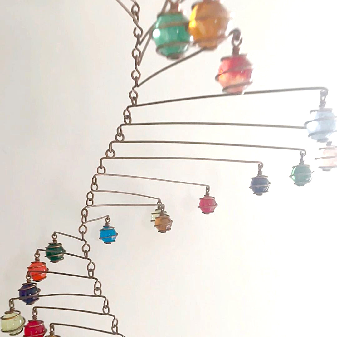 Glass and Copper Kinetic Mobile