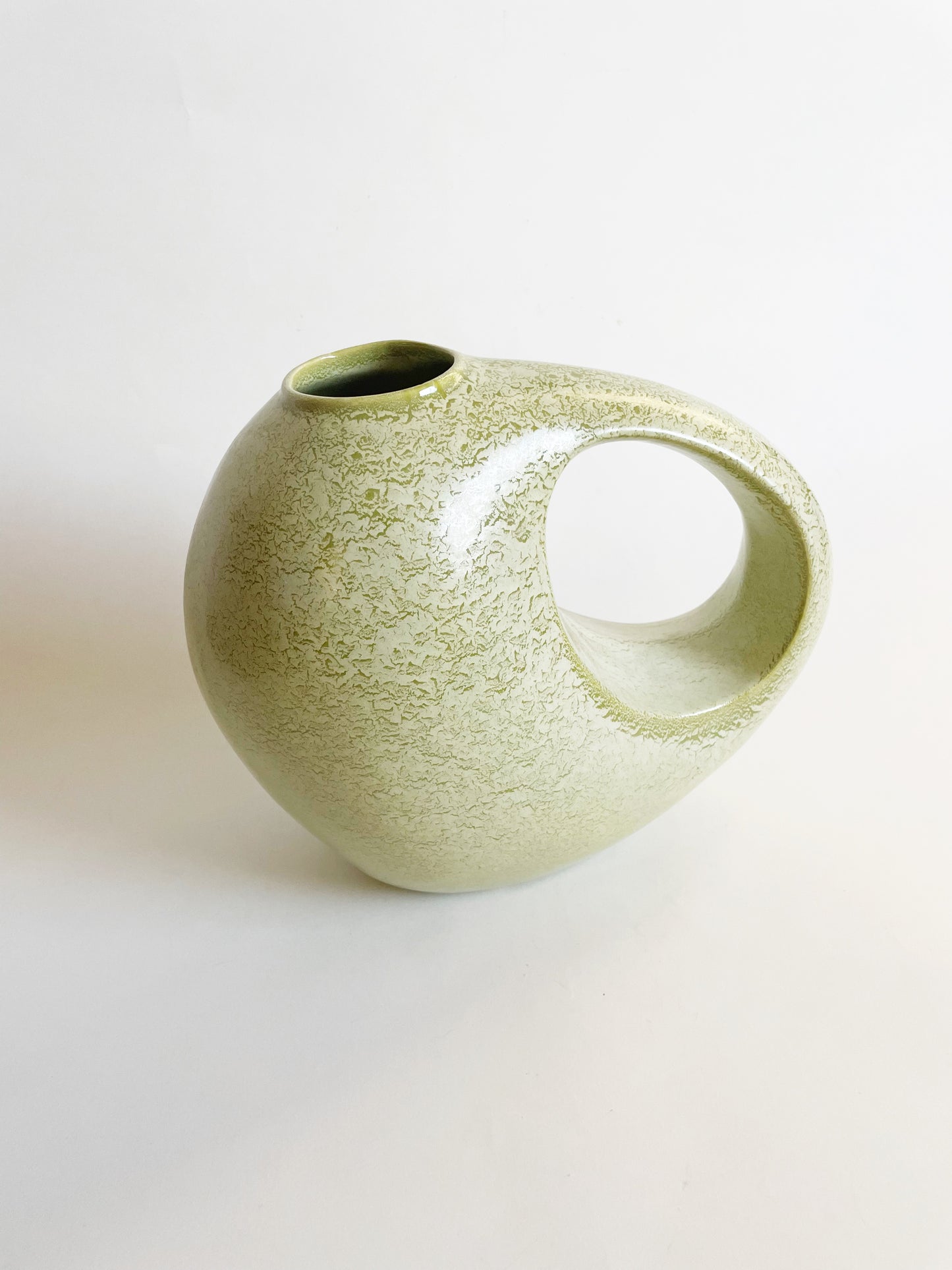 Green Italian Ceramic Bertoncello Vase