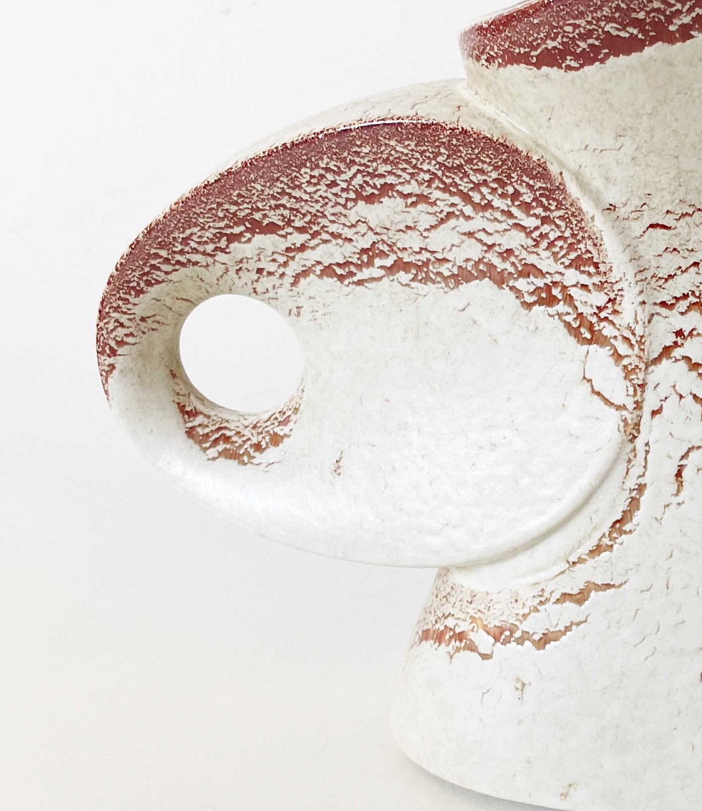 Cream Italian Ceramic Bertoncello Vase