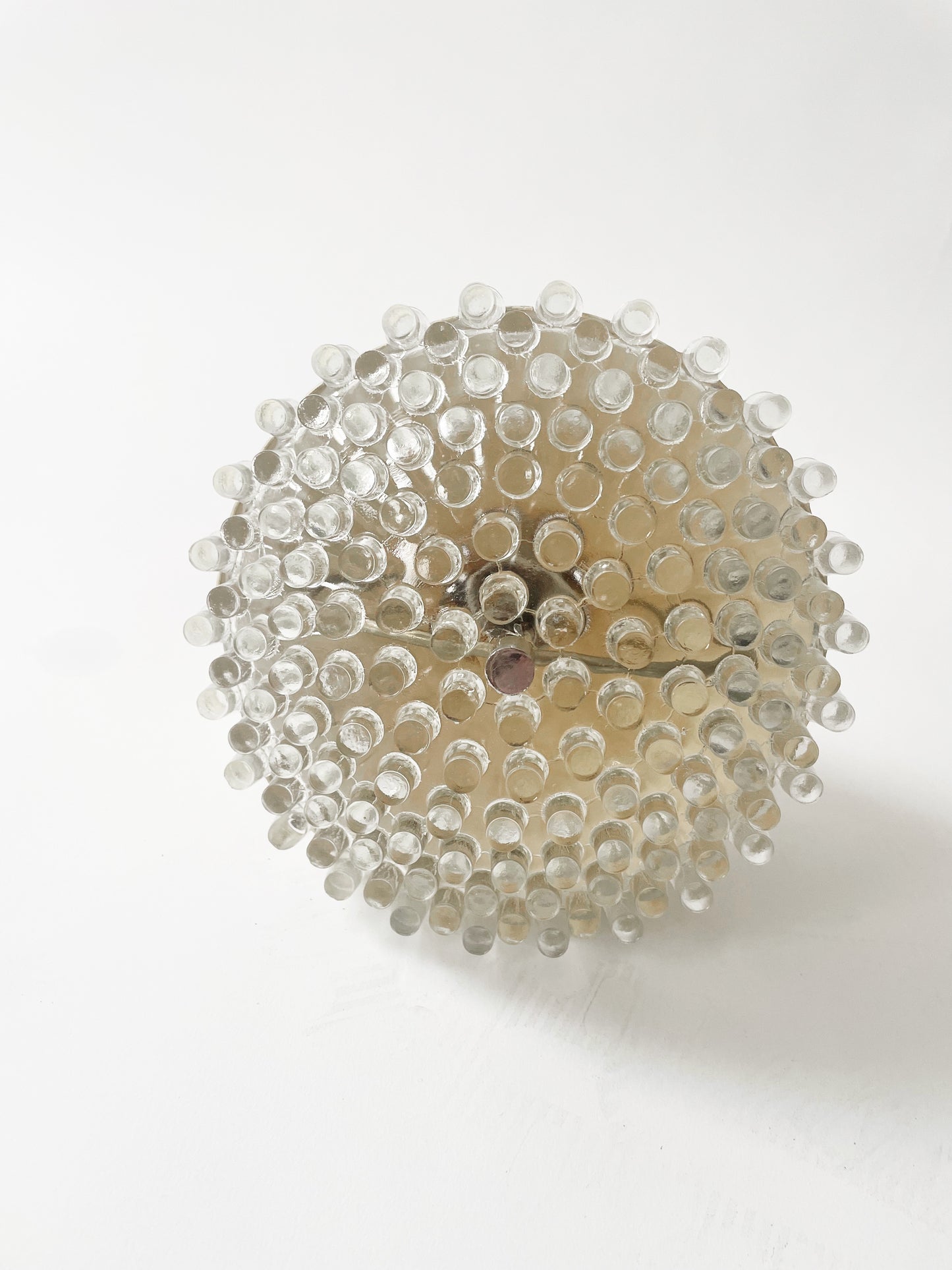 Metal and Glass Space Age Pendant Light