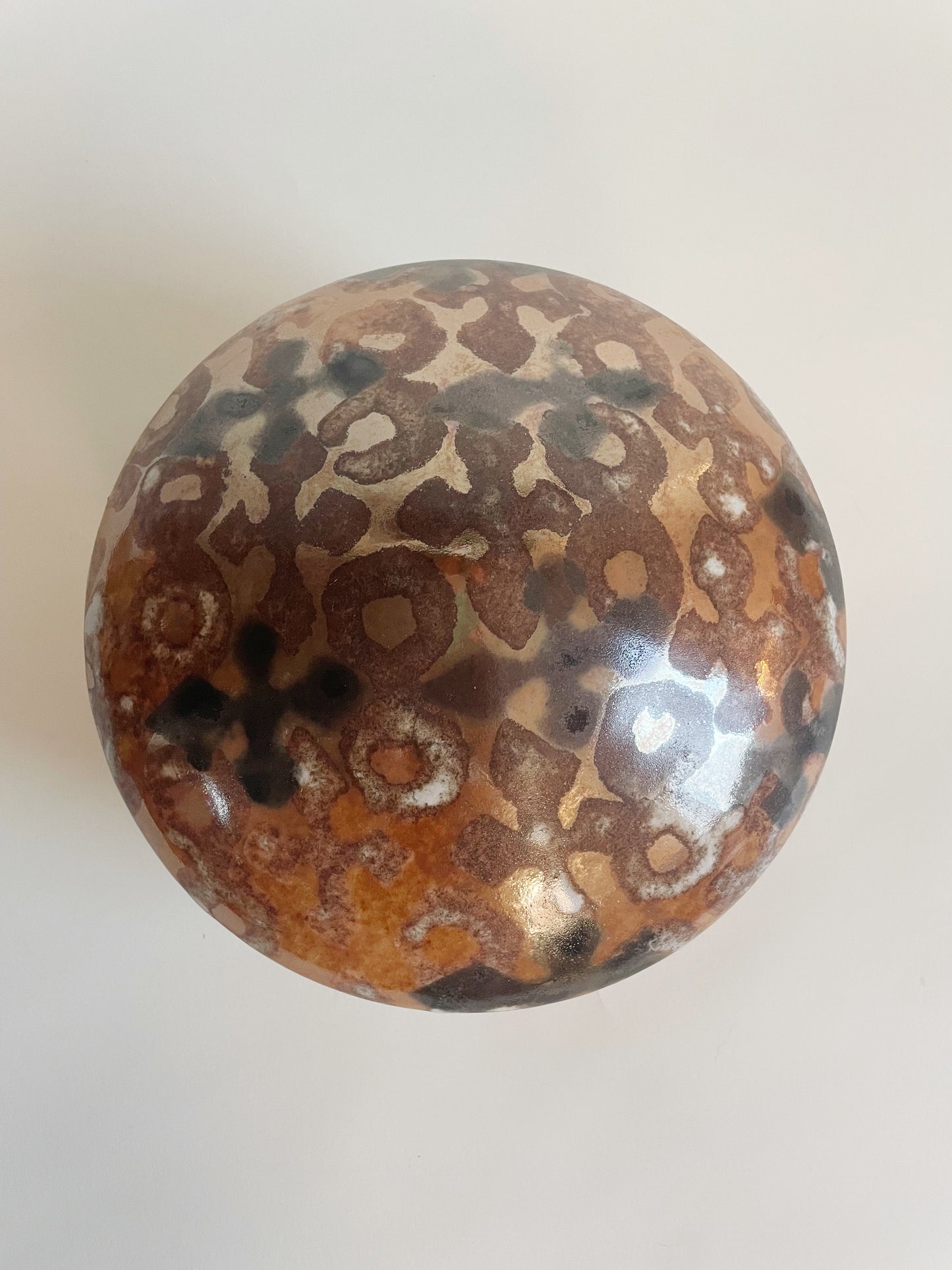 Artist Signed Luster Glazed Ceramic Box