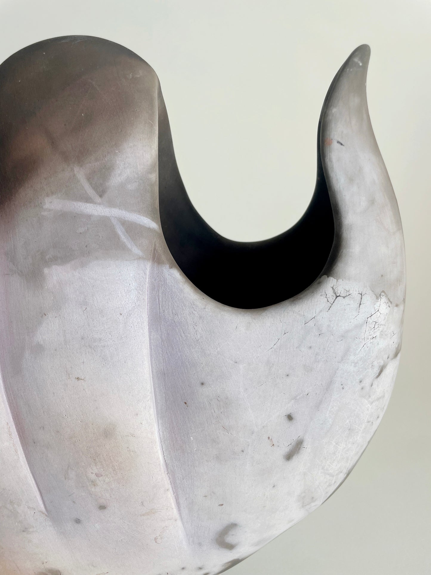 Signed Abstract Raku Vessel