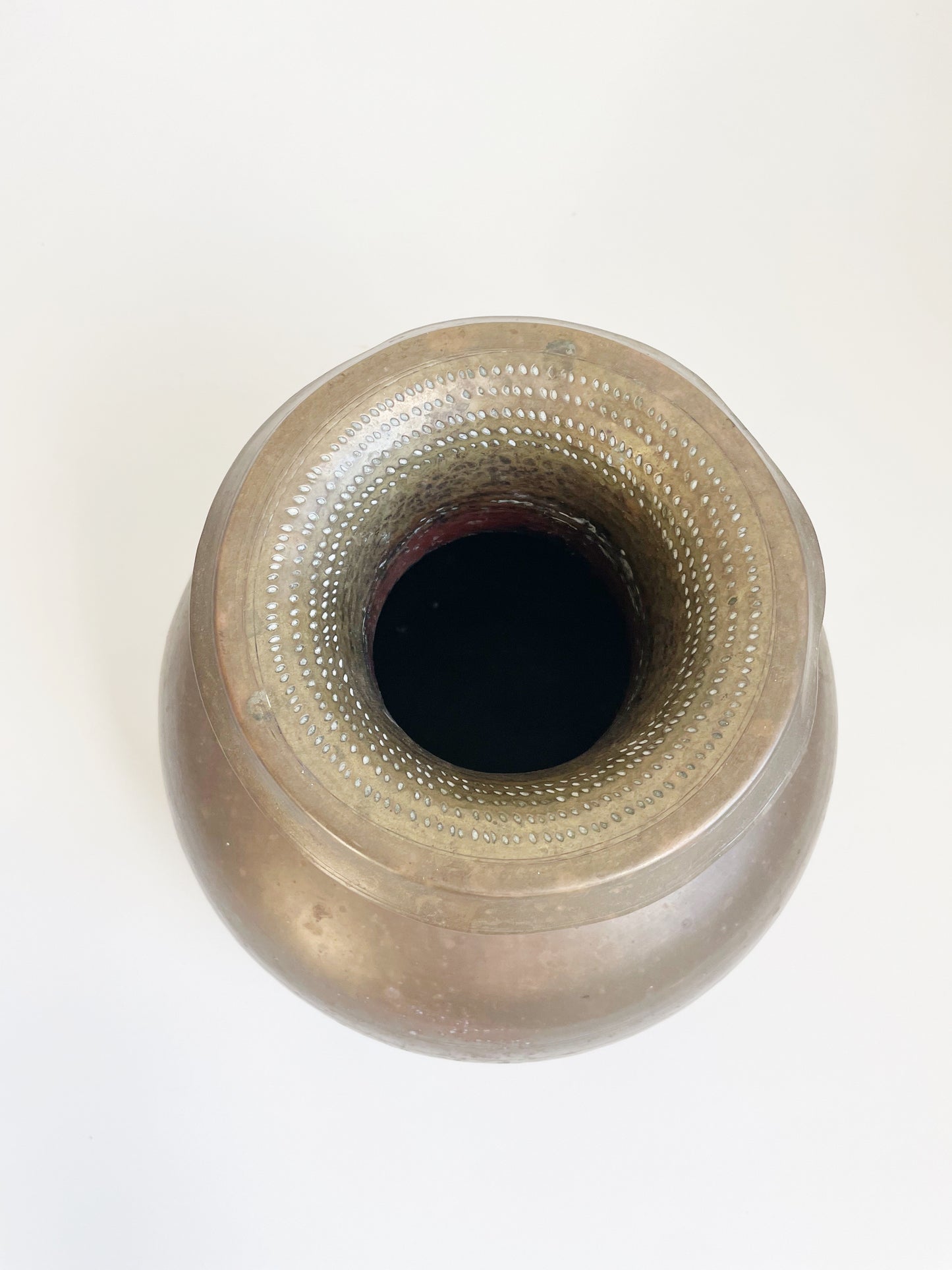 Large Antique Brass Indian Water Pot