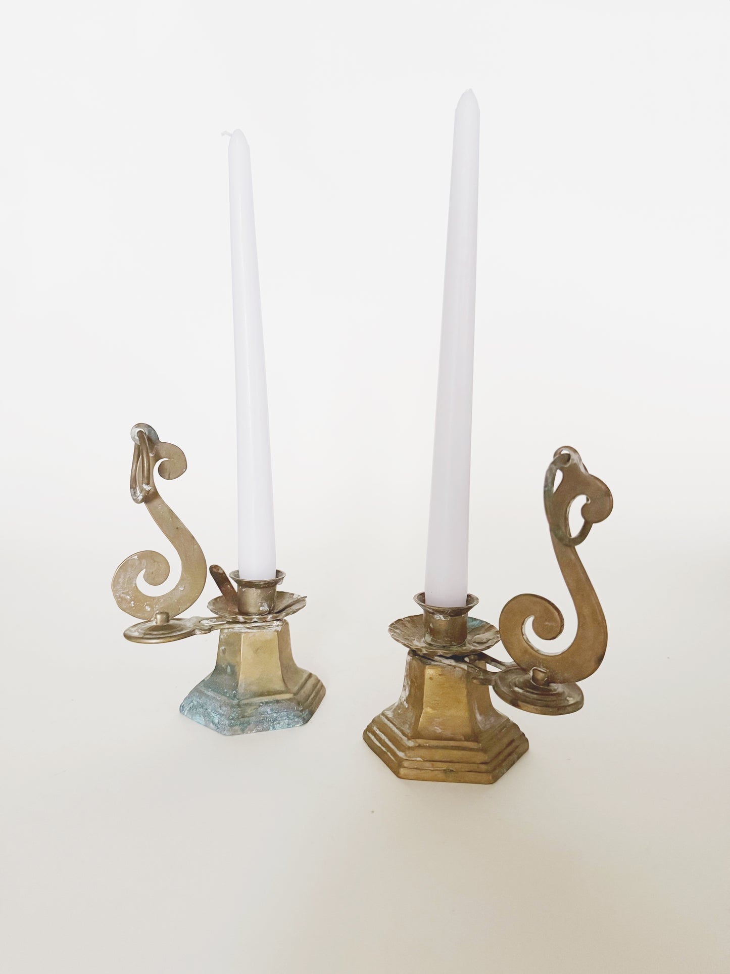 Antique Brass Hanging Candleholders