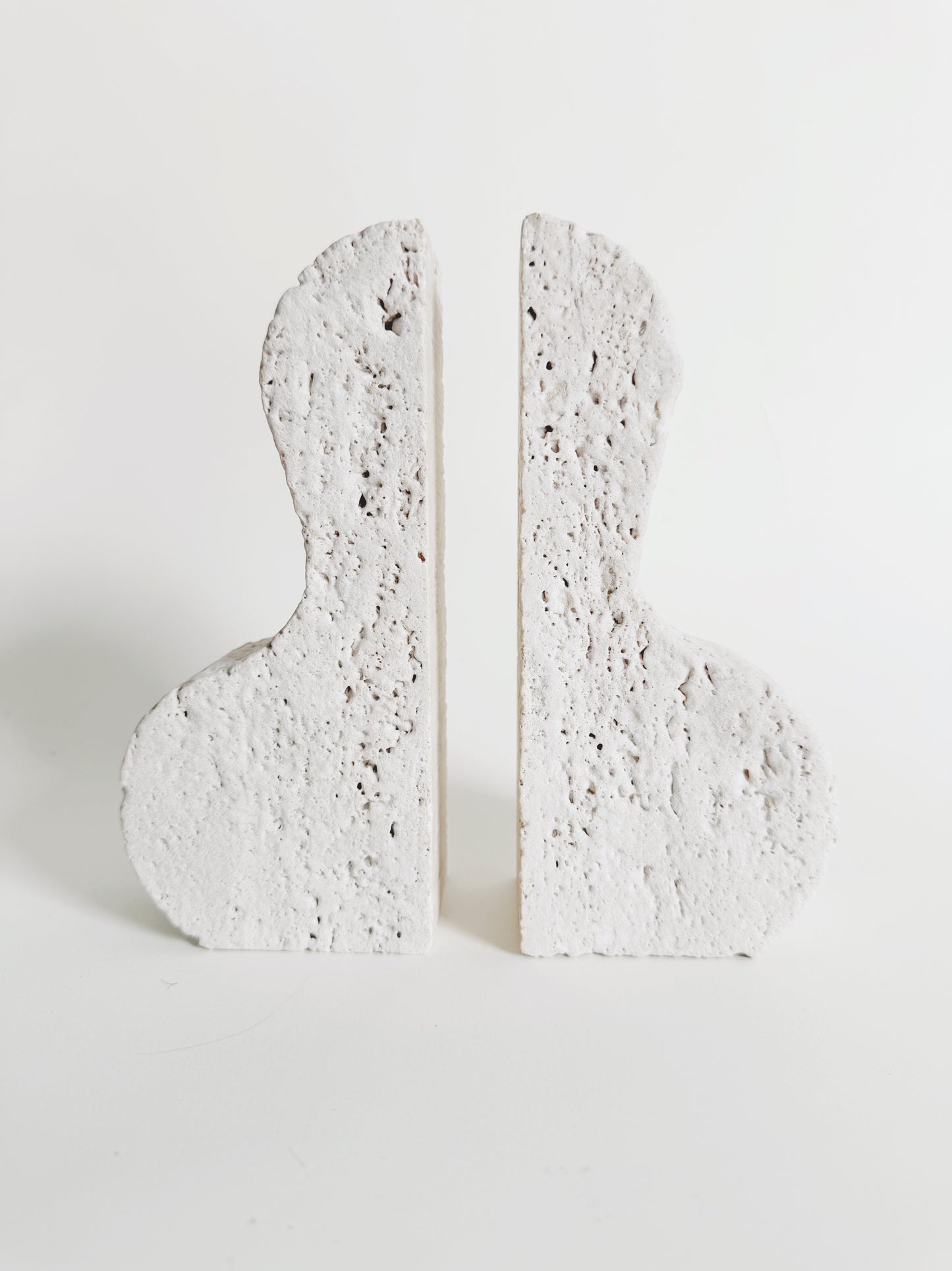 Vintage Travertine Bookends