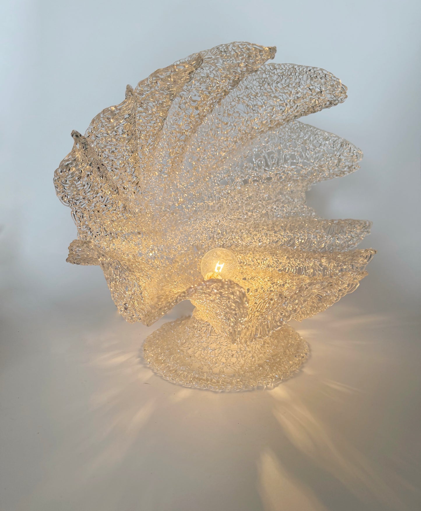 Spun Acrylic Clam Shell Shaped Lamp