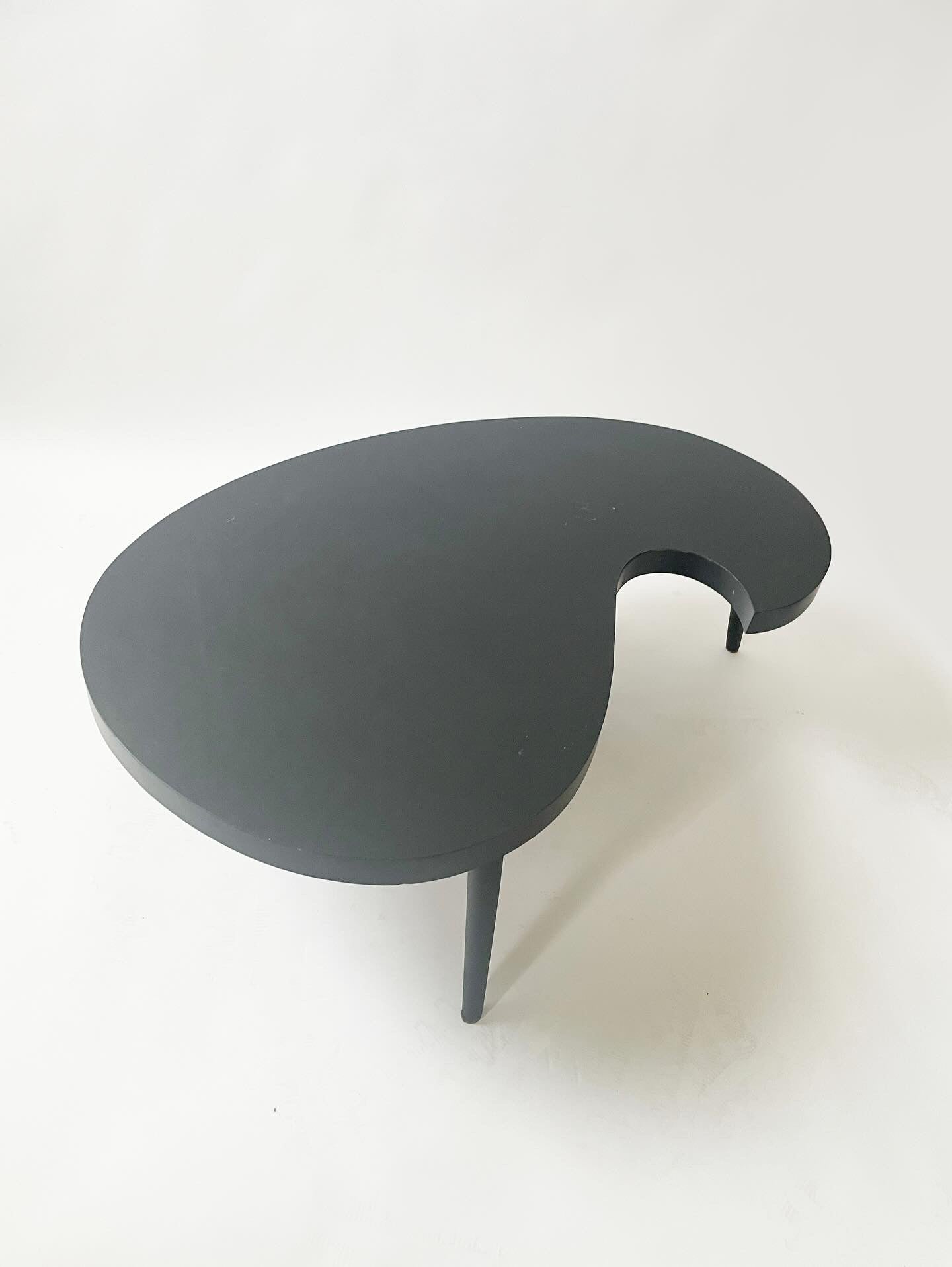 Antique 1920s Metal Apostrophe Shaped Coffee Table