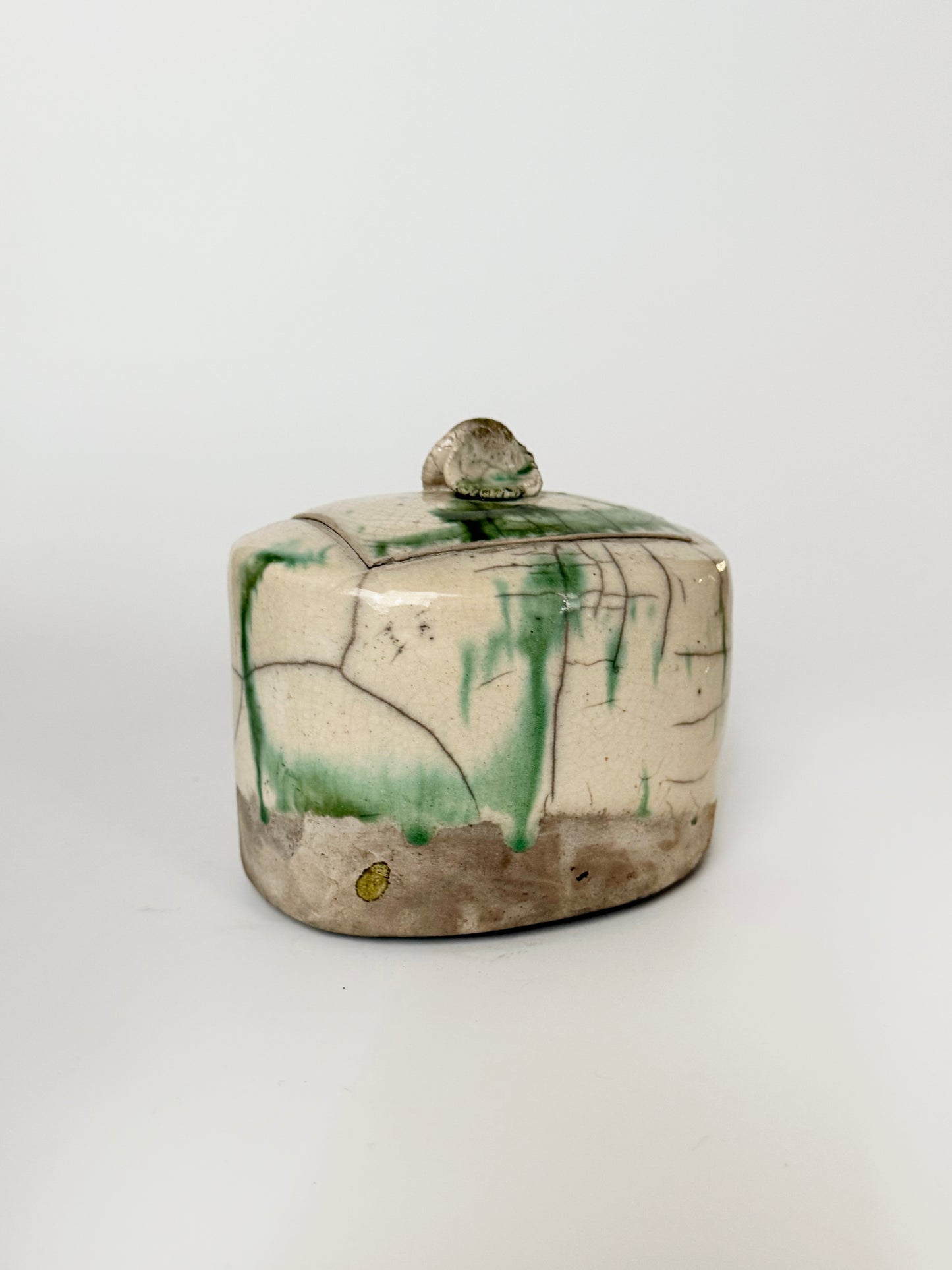 Handmade and Signed Raku Jar