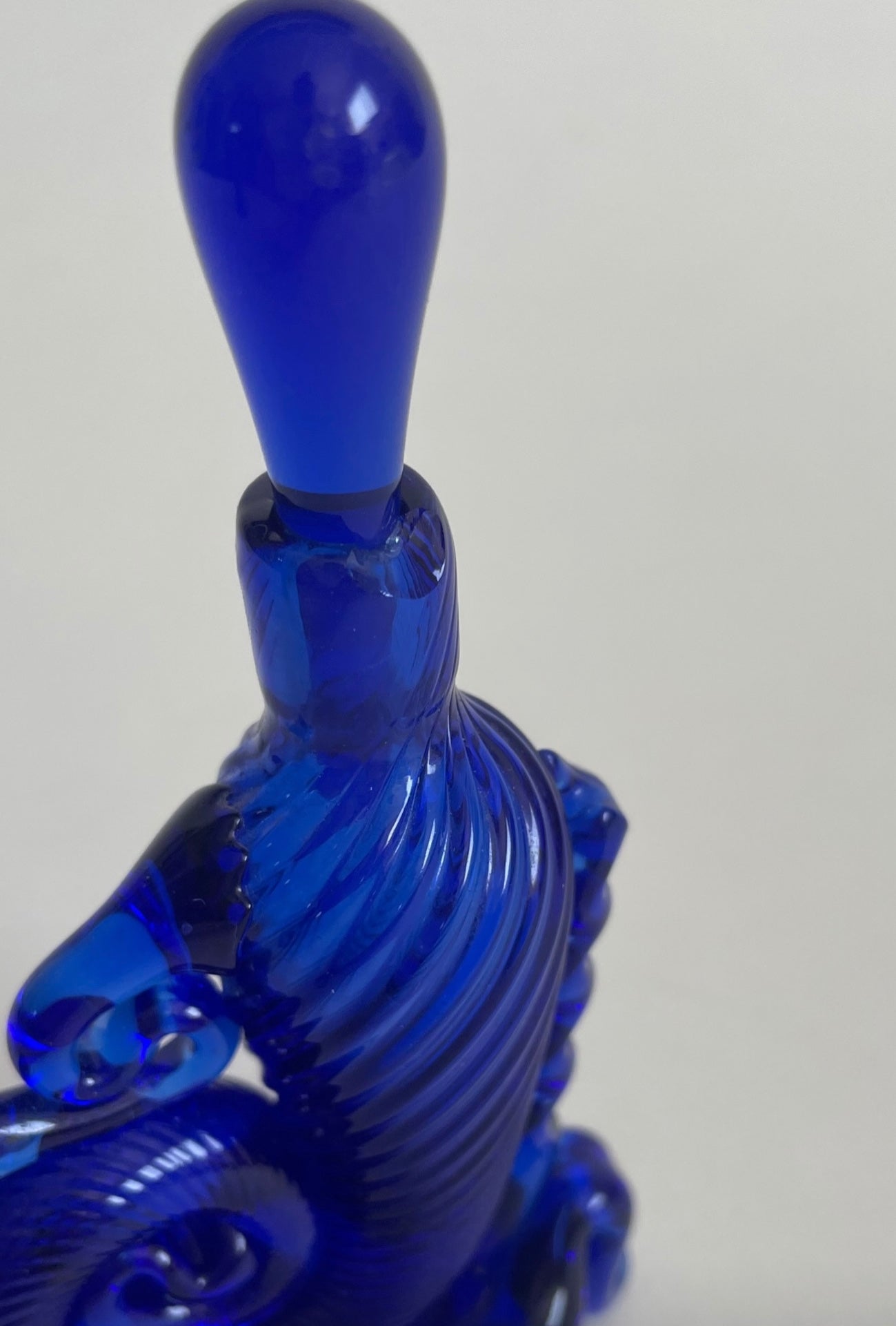 Cobalt Venetian Glass Shell Perfume Bottles