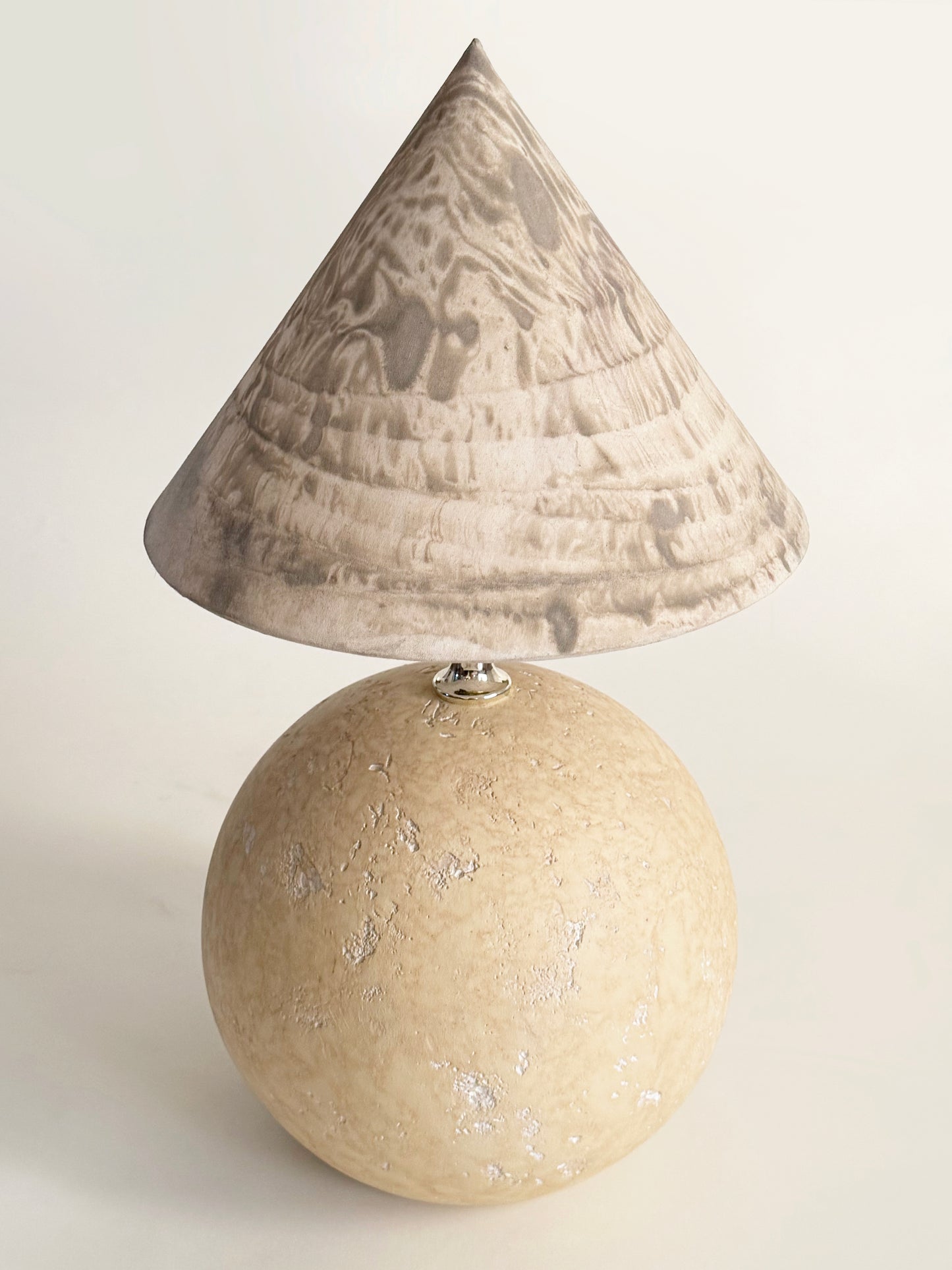 Large Shell Inspired Lamp with Hand Marbled Shade - for Mack