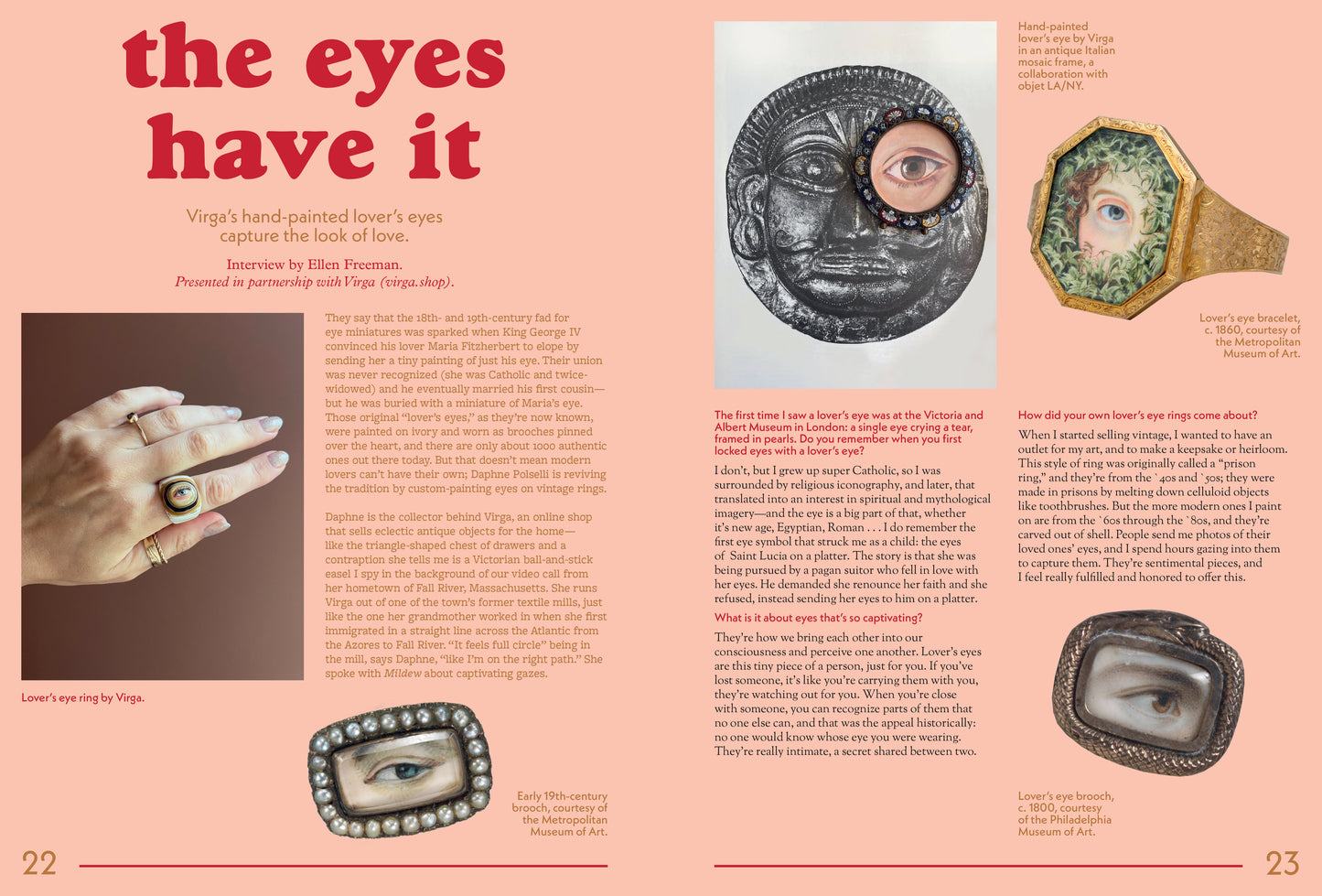 Custom Lovers' Eye Painted Rings