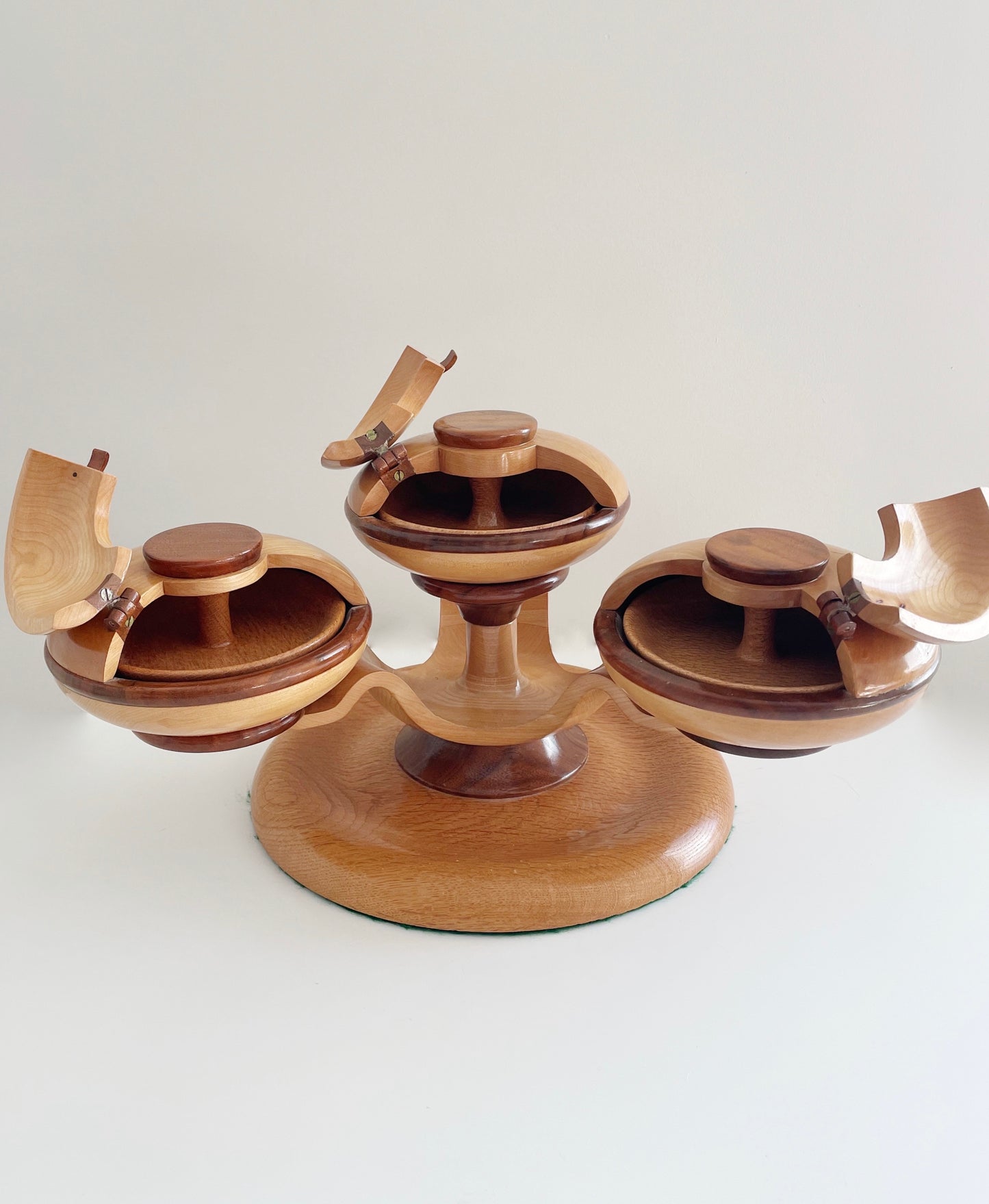 Mid Century Rotating Wood Box