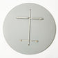 Round Italian Blue Art Deco Mirror