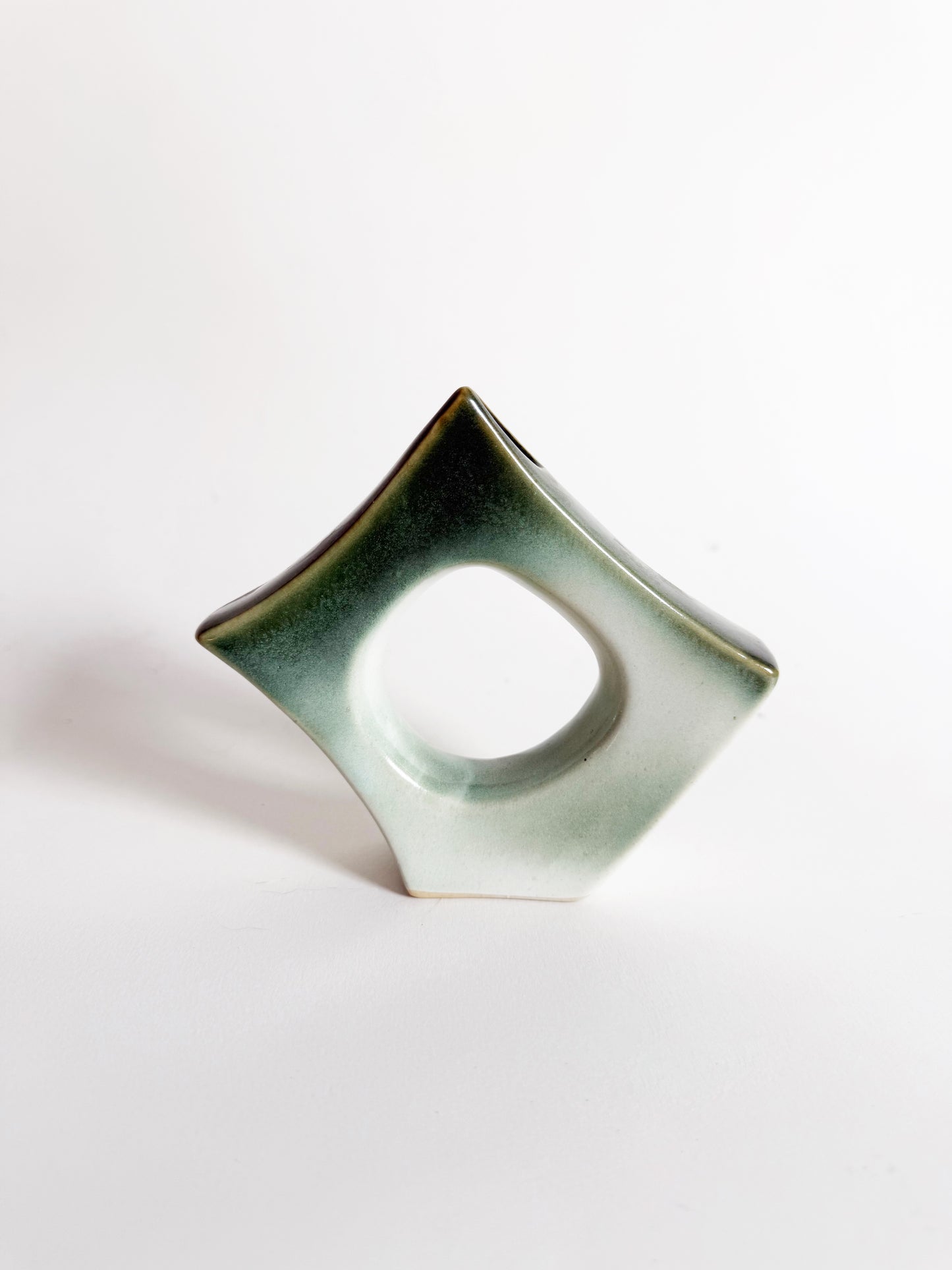 Signed Mint Ikebana Vessel