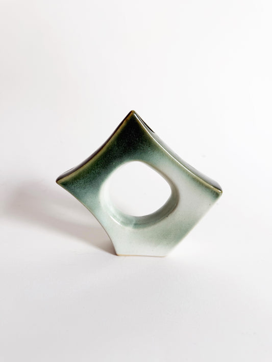 Signed Mint Ikebana Vessel