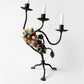 Hand Forged Candelabra with Stone Grapes