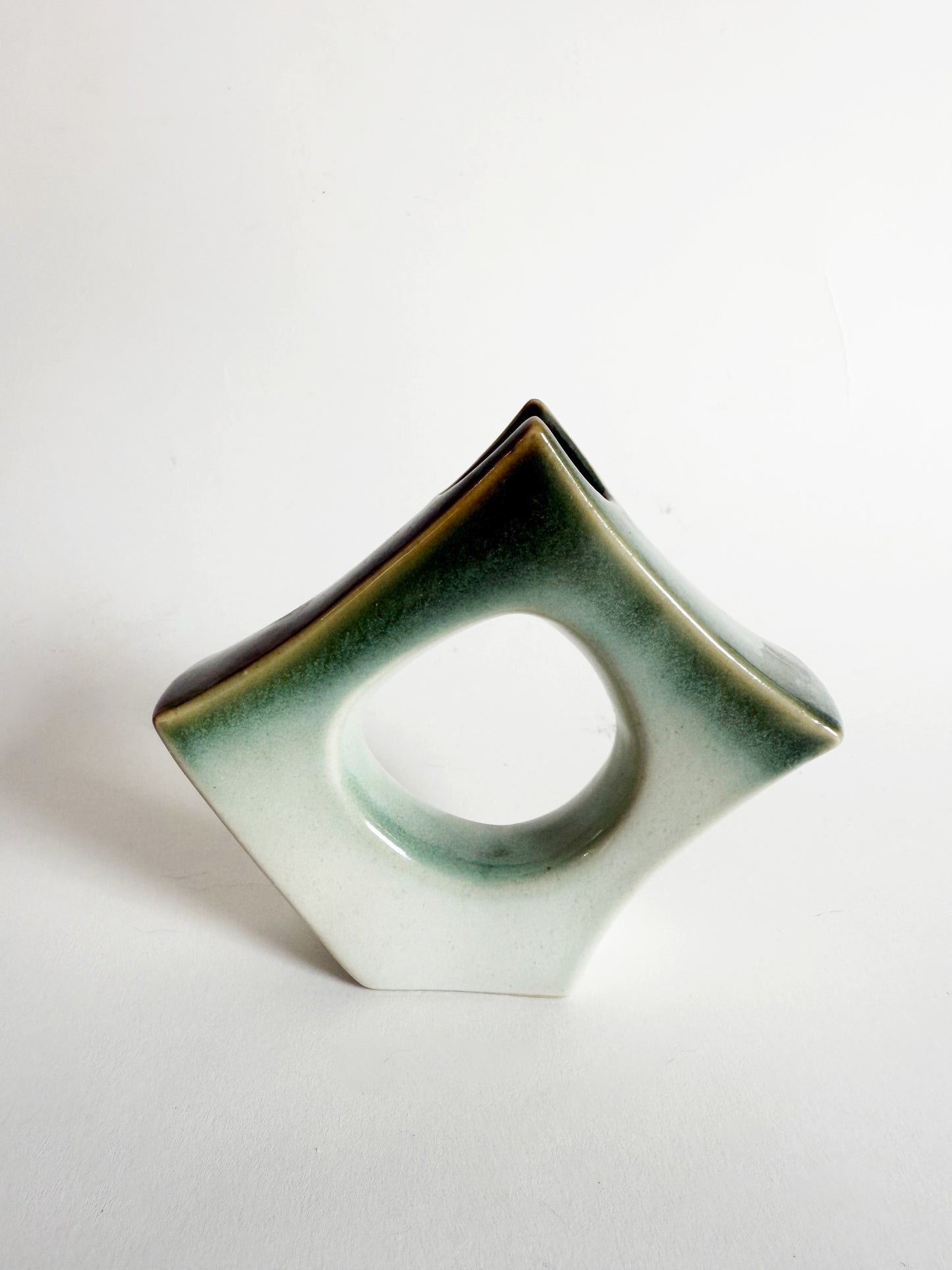 Signed Mint Ikebana Vessel