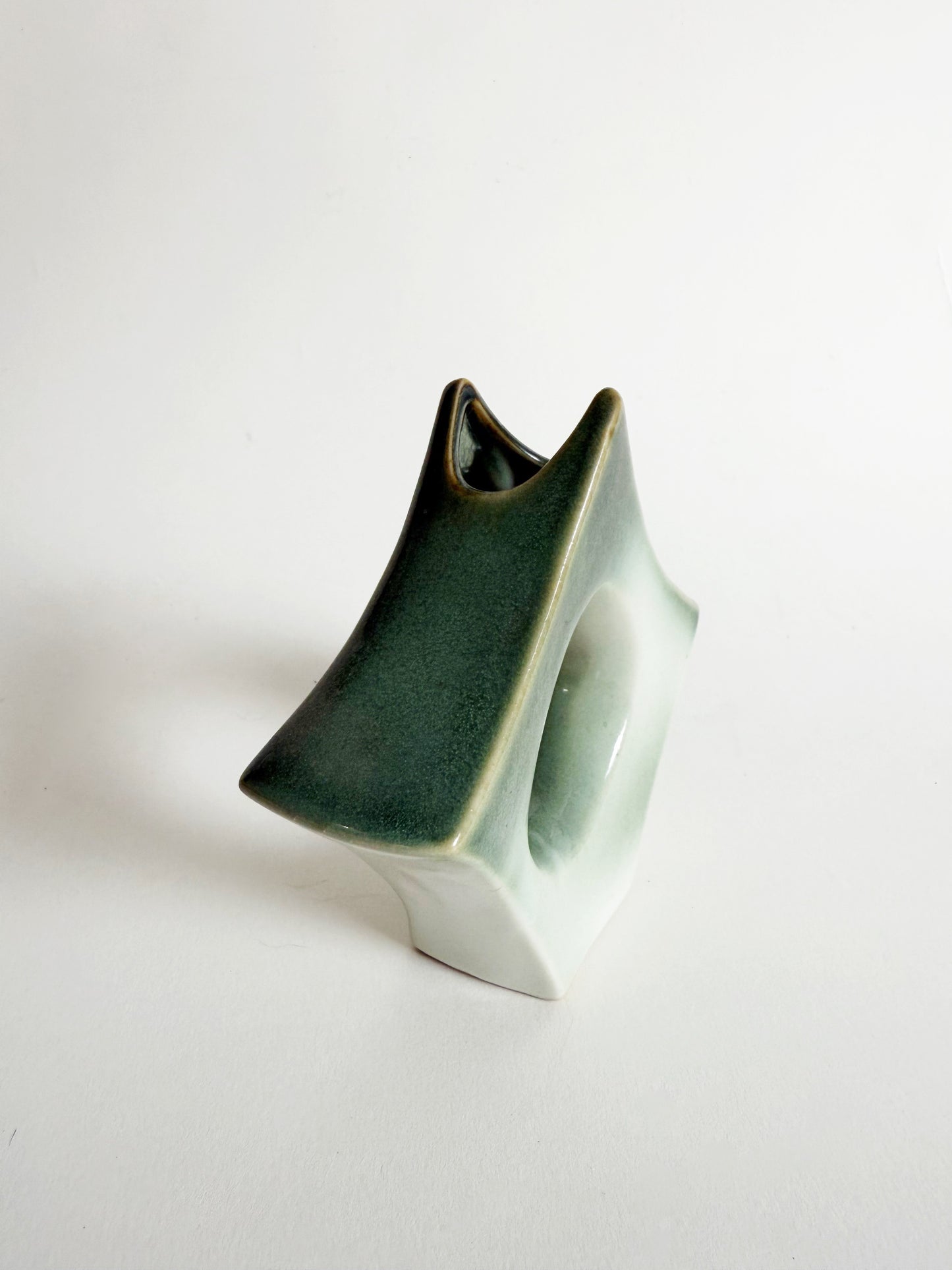Signed Mint Ikebana Vessel