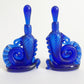 Cobalt Venetian Glass Shell Perfume Bottles