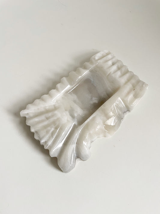 Carved Alabaster Dish