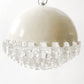 Metal and Glass Space Age Pendant Light