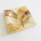 Cream and Brown 1960s Italian Alabaster Ashtray