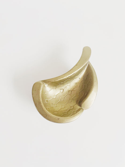 Abstract Cast Brass Dish