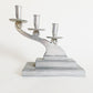 Aluminum Deco Candelabra Pair