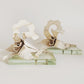 Sculpted Metal and Glass Bookends