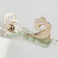 Sculpted Metal and Glass Bookends