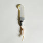 Antique Silver and Polished Coral Caviar Spoon