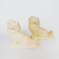 Pair of Chalk Ware Pekingese Sculptures