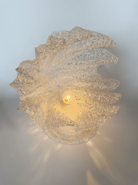 Spun Acrylic Clam Shell Shaped Lamp