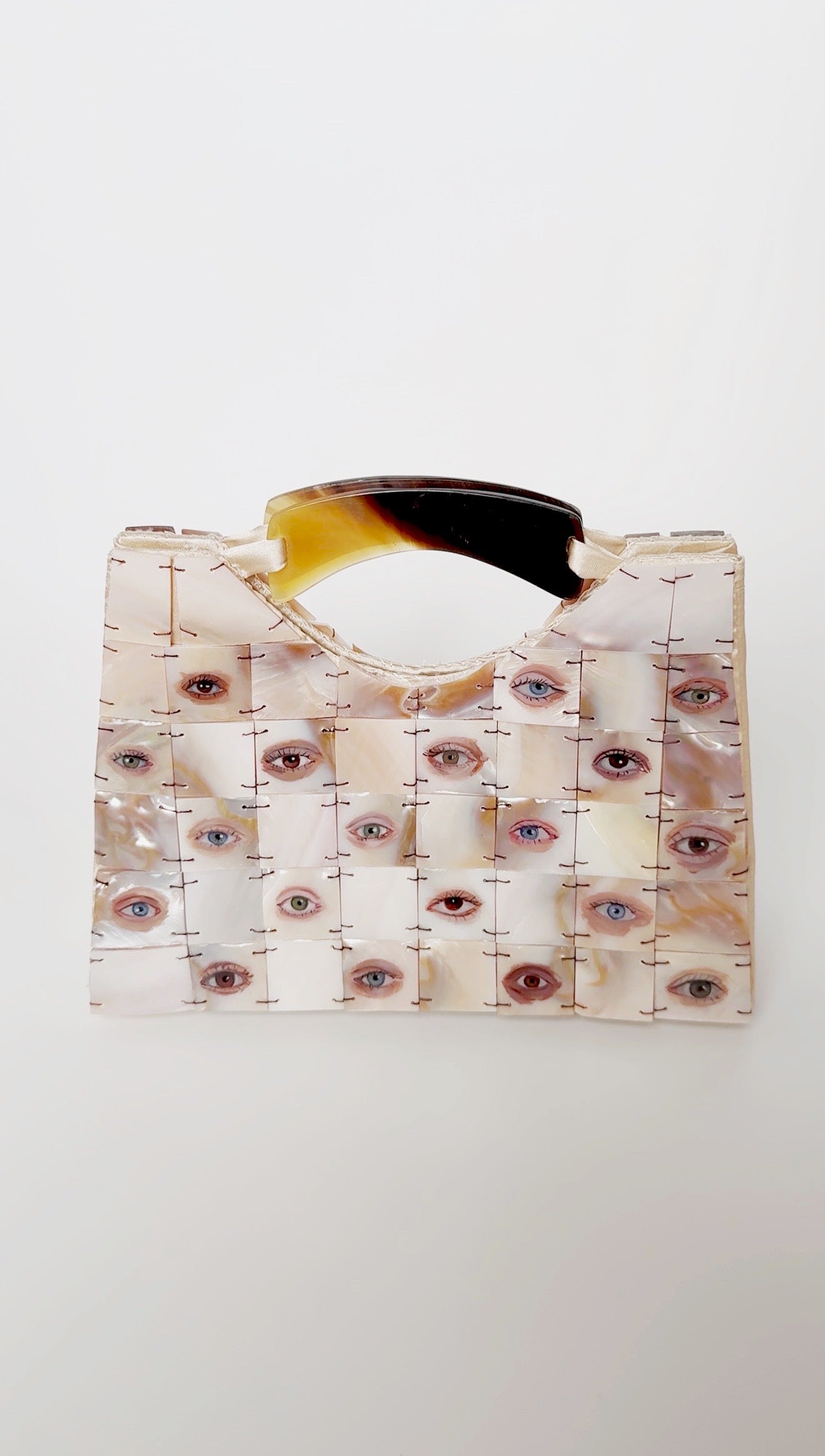 Hand Painted Lovers Eye Vintage Bag