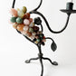 Hand Forged Candelabra with Stone Grapes