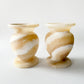 Pair of Carved Onyx Vases
