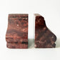 French Antique Rouge Marble Bookends