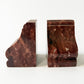 French Antique Rouge Marble Bookends