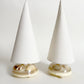 Encased Shell Lamps with Linen Shades