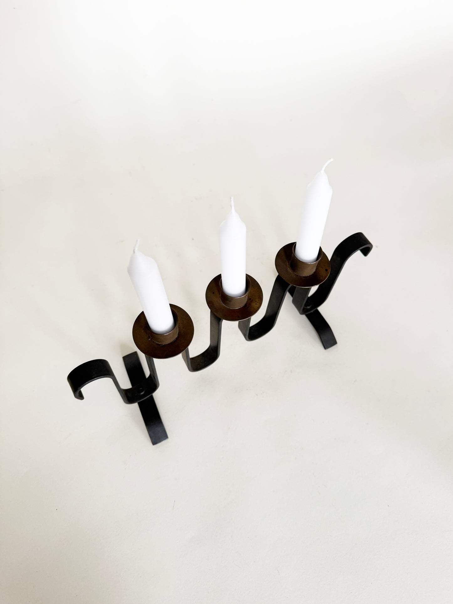 Metal Wave Candelabra by Jean Royere