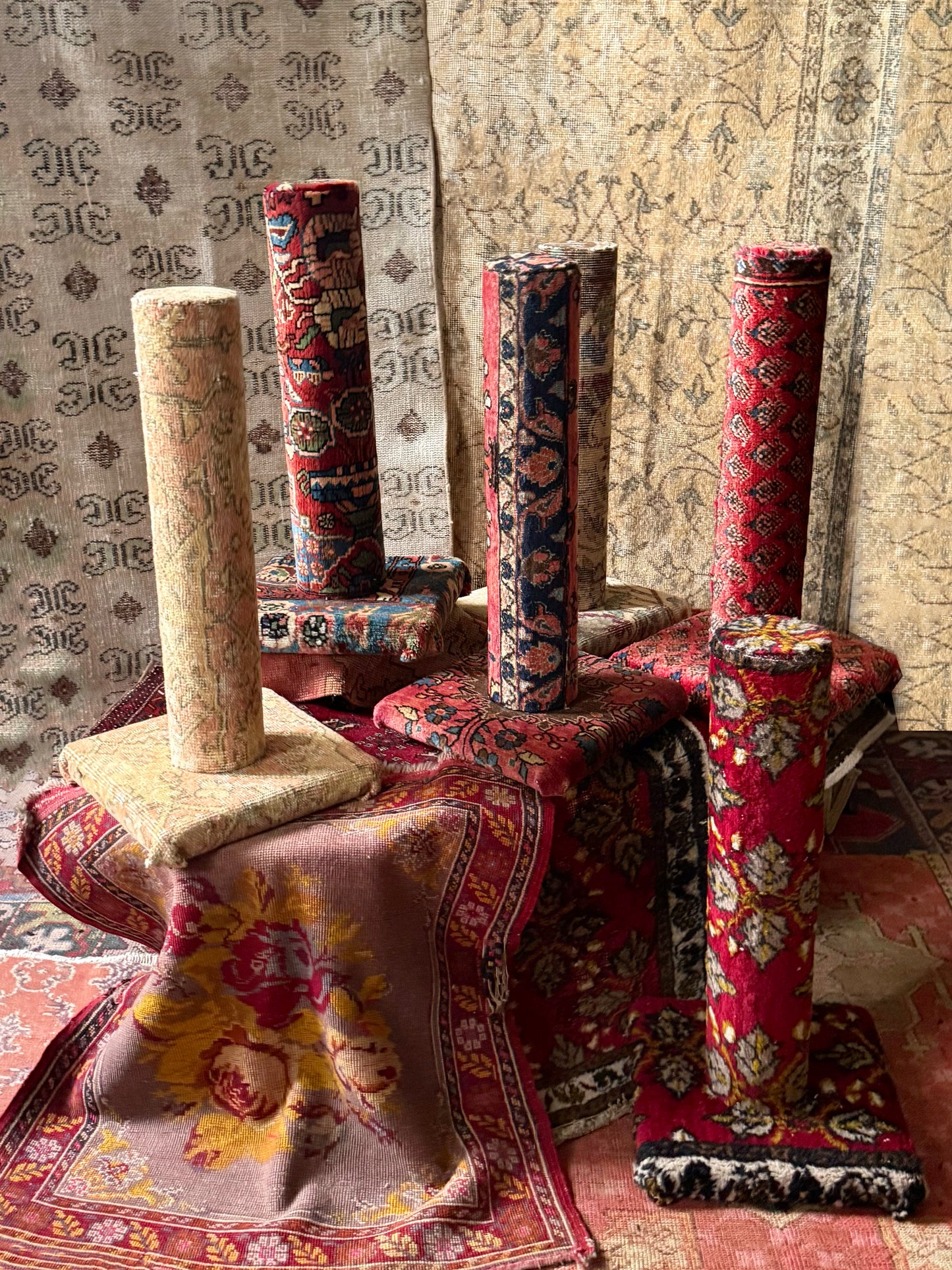 Vintage Turkish Rug Remnant Cat Scratchers
