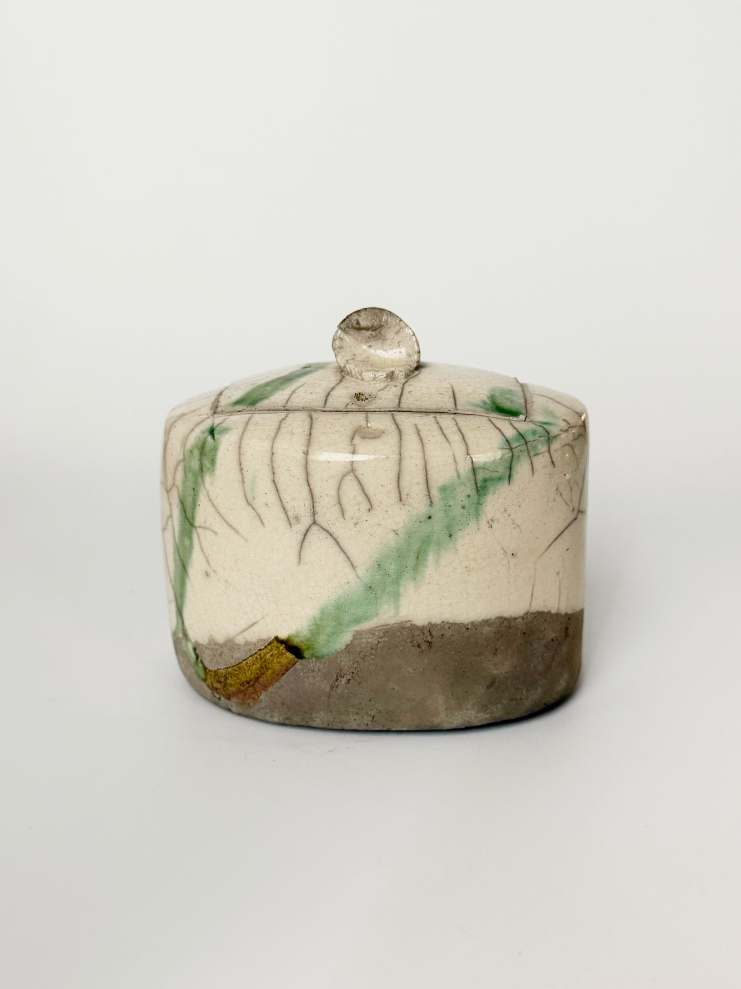 Handmade and Signed Raku Jar