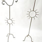 Set of Curled Wrought Iron Sun Floor Candelabras