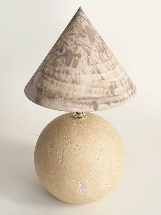 Large Shell Inspired Lamp with Hand Marbled Shade - for Mack