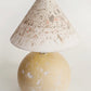 Large Shell Inspired Lamp with Hand Marbled Shade