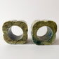 Green Clover Italian Alabaster Bookends