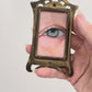 Hand Painted Lover's Eye in Antique Brass Frame